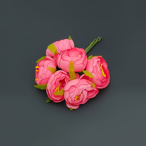 Artificial Pink Peony Head Rose