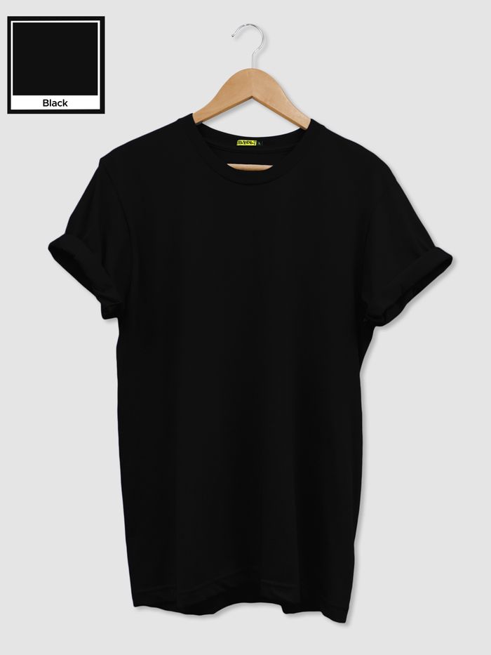 Round Neck T-Shirt - Cotton, Customized Size, All Colors Available | Quick Dry, Anti Wrinkle, Customized Logo, Unisex Classic Style