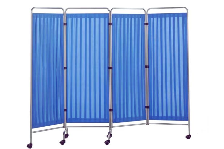 Bed Side Screen (4 Panels) Overall Size: 1680h X 2450l Mm - Application: Hospitals