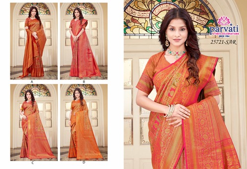 Parvati Multicolor Rapier Silk Saree -25721