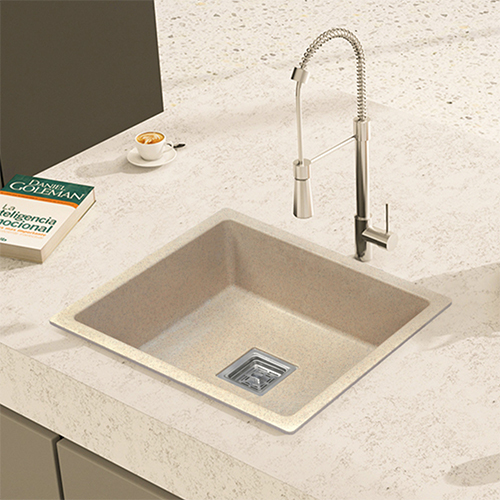 Dovel Collection Granite Ivory Quartz Kitchen Sink