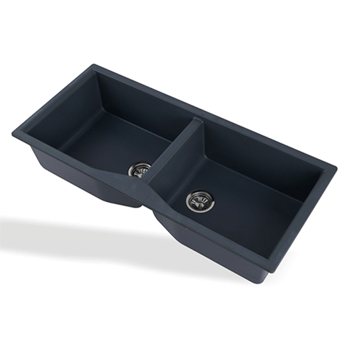 Vista Collection Granite Black Quartz Kitchen Sink