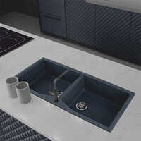 Vista Collection Granite Black Quartz Kitchen Sink