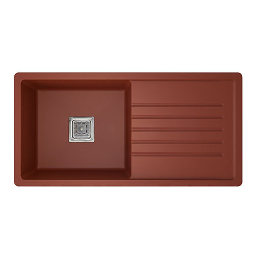 Glo Collection Metallic Choco Red Quartz Kitchen Sink