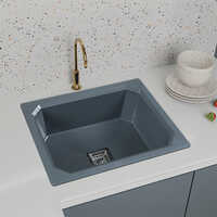 Diamond Collection Metallic Grey Quartz Kitchen Sink