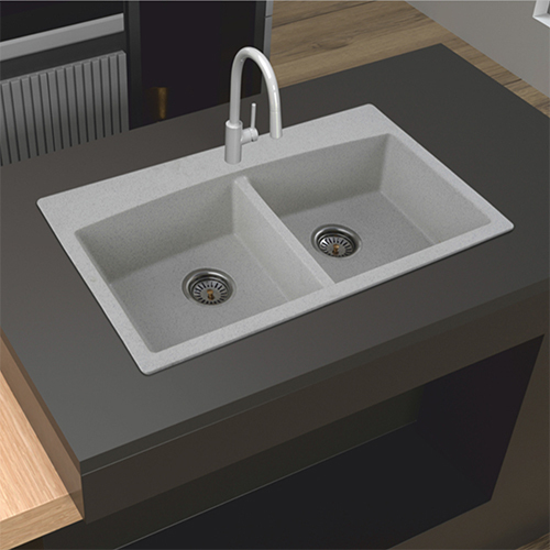Luxe Collection Granite White Quartz Kitchen Sink