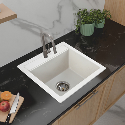 Versa Collection Mettallic White Quartz Kitchen Sink