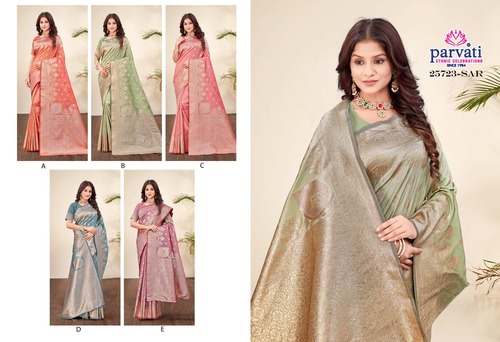 Parvati Multicolor Rapier Silk Saree -25723