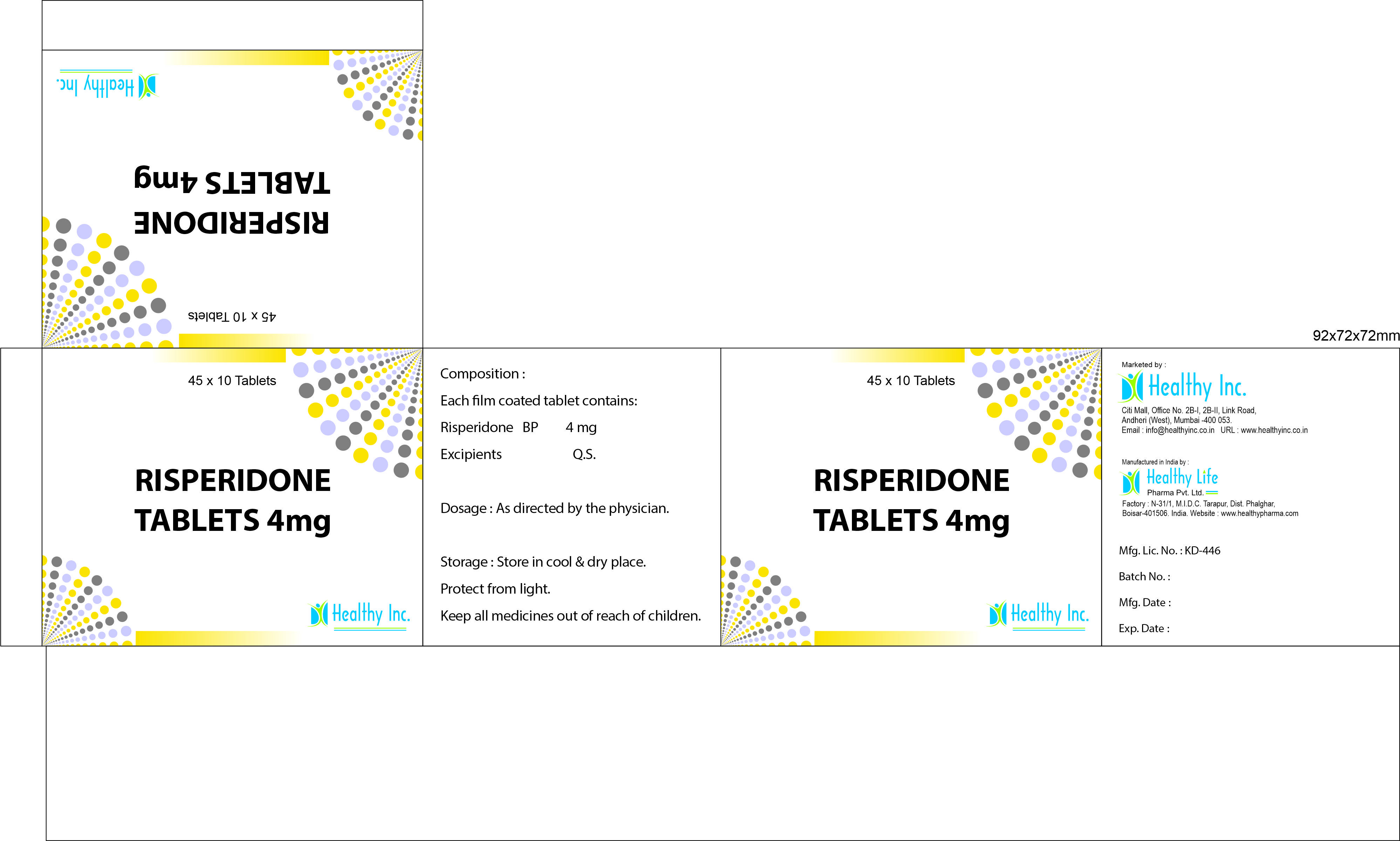 Risperidone Tablet 3mg - Drug Type: Generic Drugs
