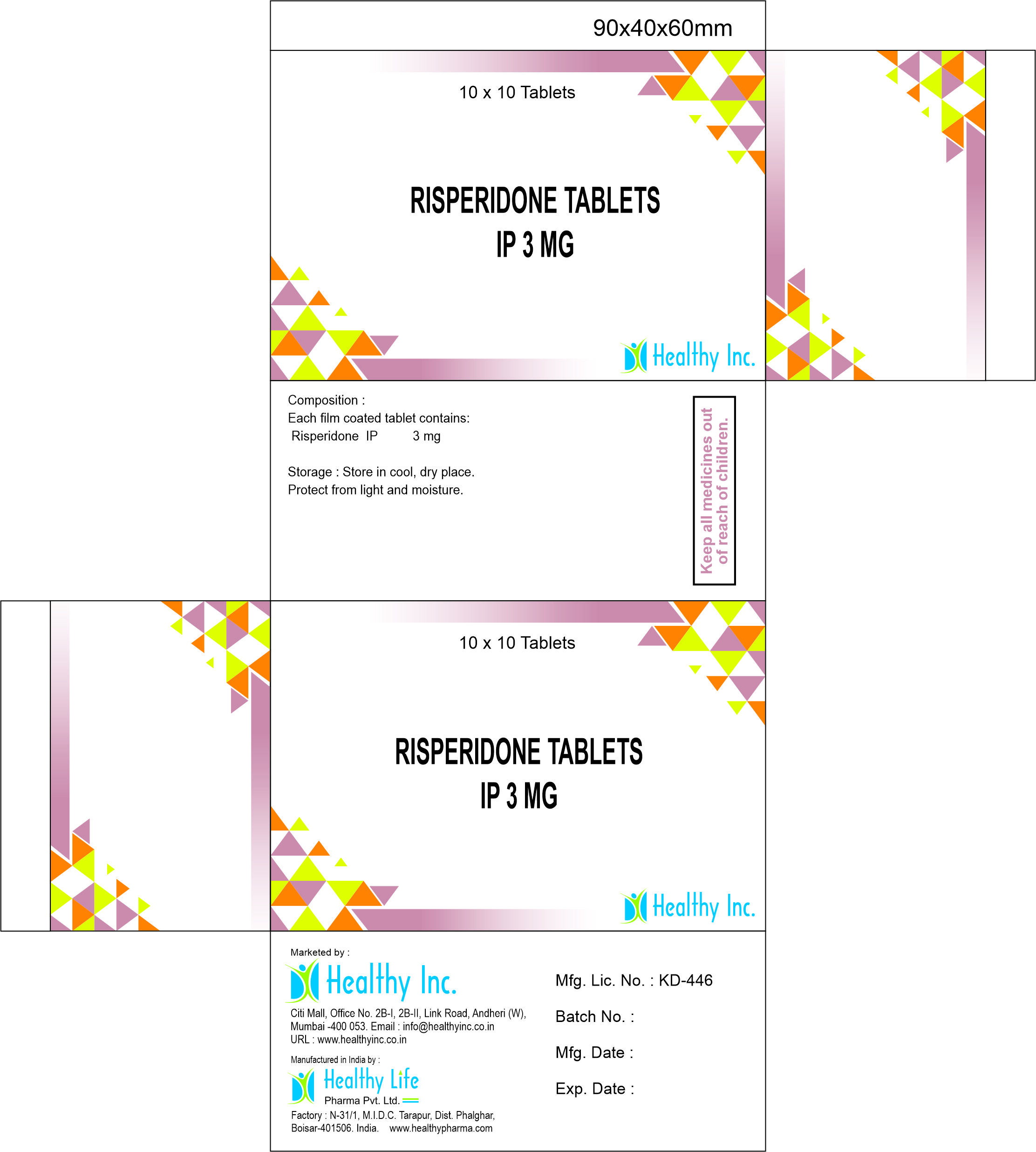 Risperidone Tablet 3mg - Drug Type: Generic Drugs