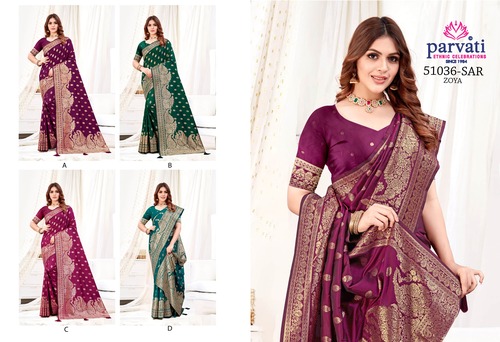 Parvati Multicolor Rapier Silk Saree -51036