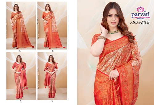 Parvati Multicolor Rapier Silk Saree -51038