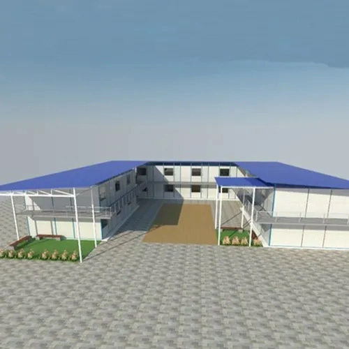 Prefabricated School Building - Color: White