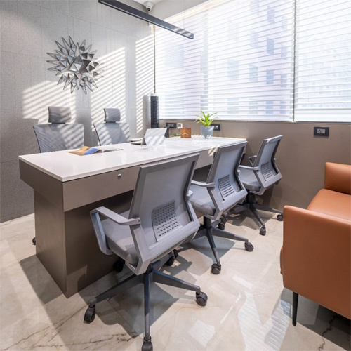 Executive Table - Engineered Wood, 120 Cm Width, Natural Wood & White Color, Ergonomic Design With Storage Drawers, Matte Finish