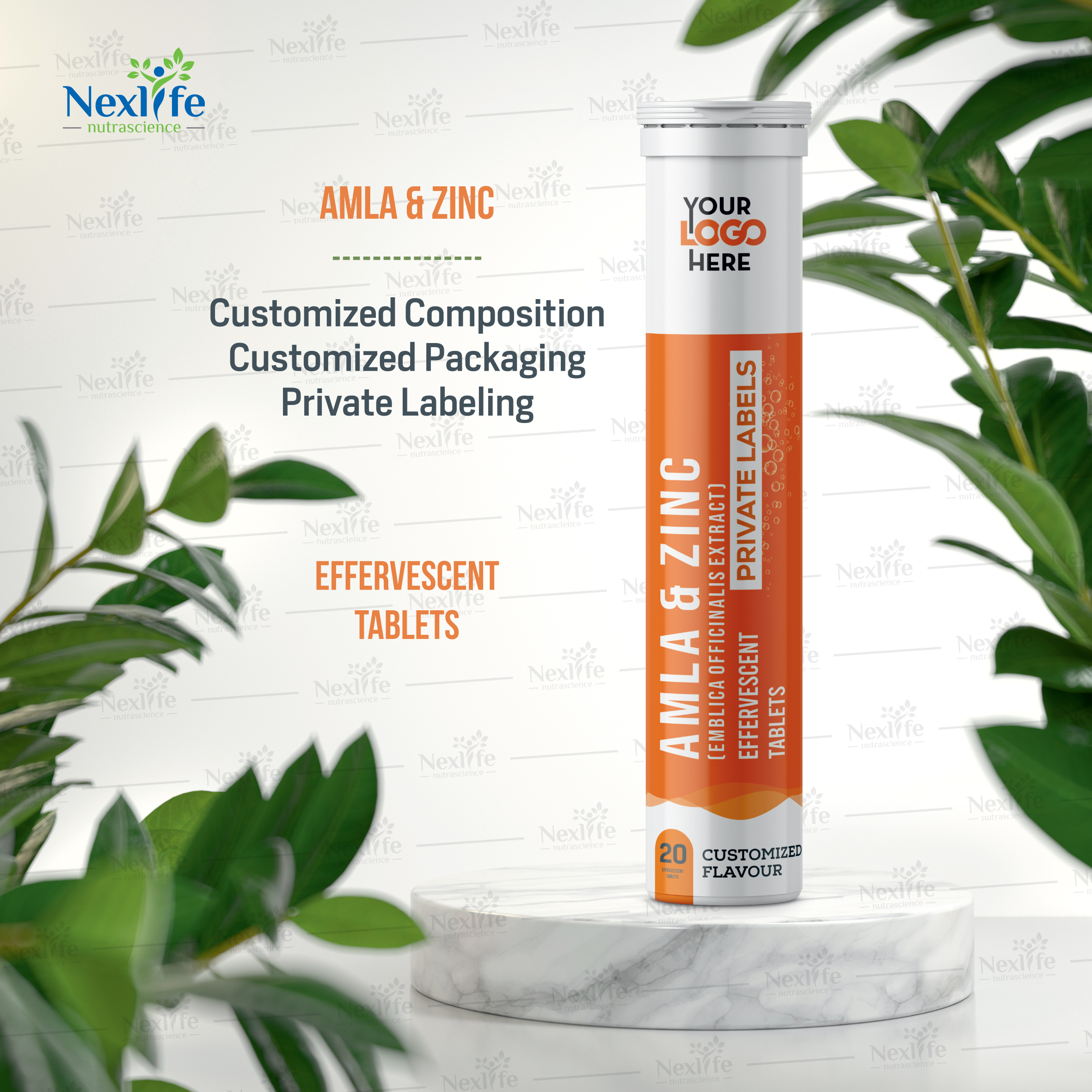 Amla & Zinc Effervescent Tablets - Vitamin C, Immune Support, Orange Flavor | Digestive Health, Antioxidant Properties, 18 Months Shelf Life