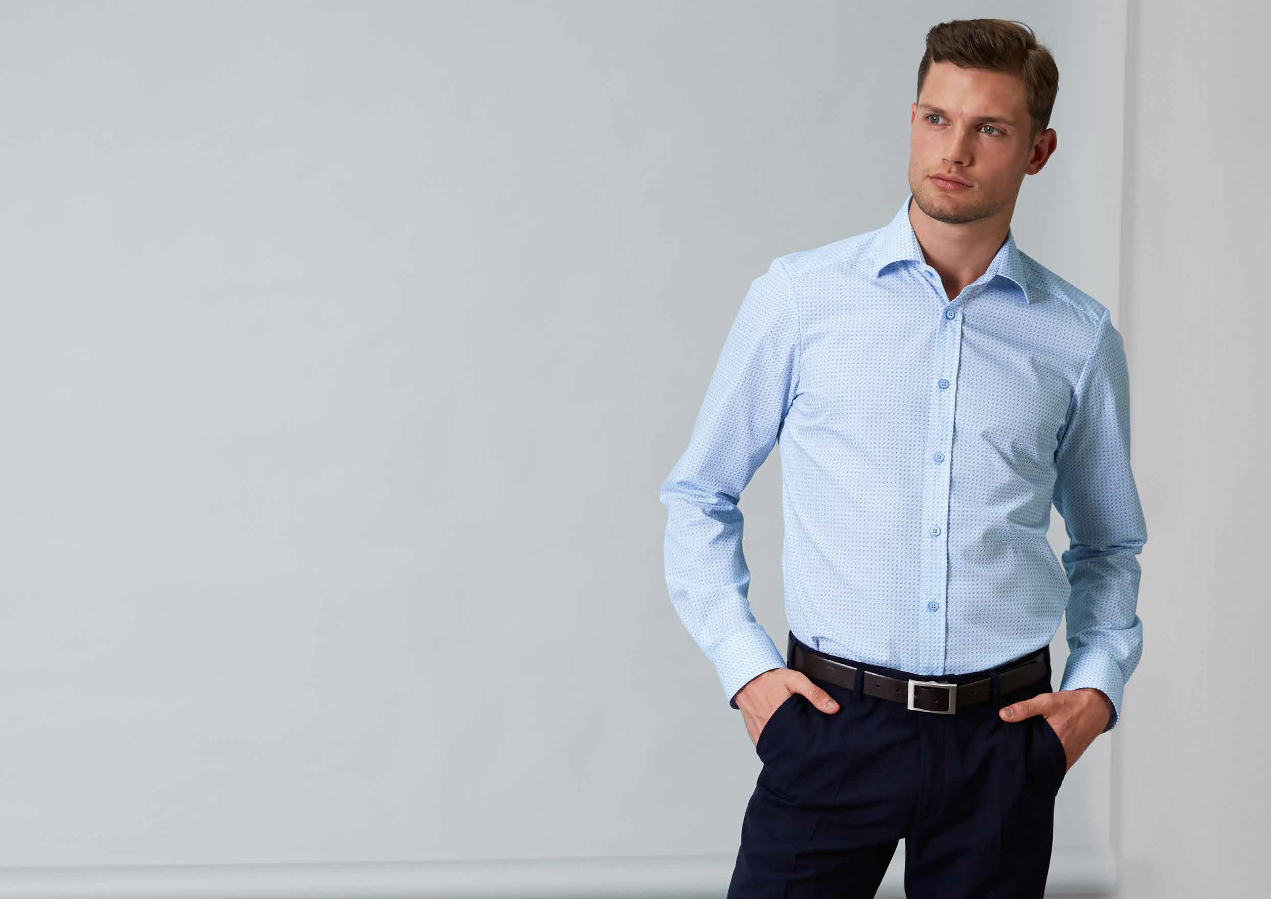 Formal Shirt - Silk And Cotton Blend, Customized Size | Turtle Neck And O-neck Collar, Plus Size, Quick Dry, Anti-wrinkle, Mega Sleeves, Washable
