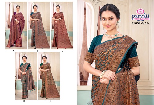 Parvati Multicolor Rapier Silk Saree -51059