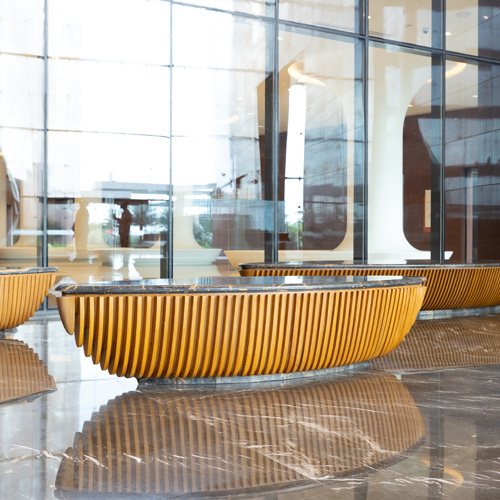 Modular Reception - Color: Beige And Wooden