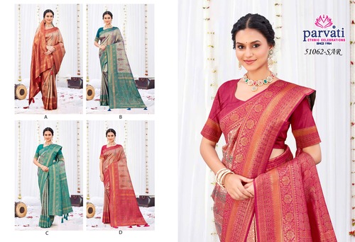 Parvati Multicolor Rapier Silk Saree -51062