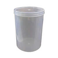 2 Litre Pp Container - High-quality Polypropylene, Round Shape, Transparent Color | Easy To Clean, Durable Storage Solution For Household Needs