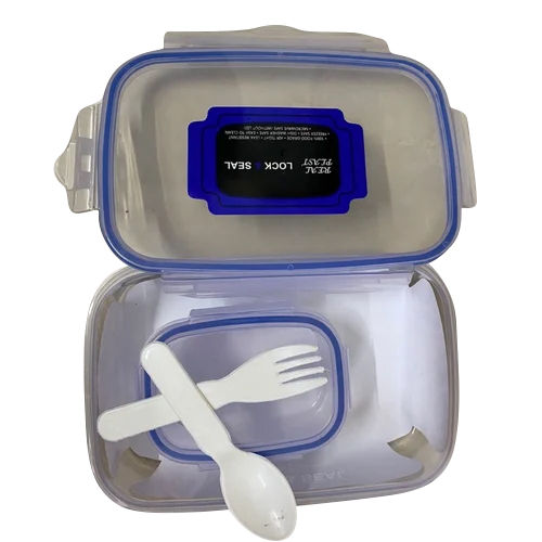 Lock And Seal Plastic Lunch Box - Color: Transparent