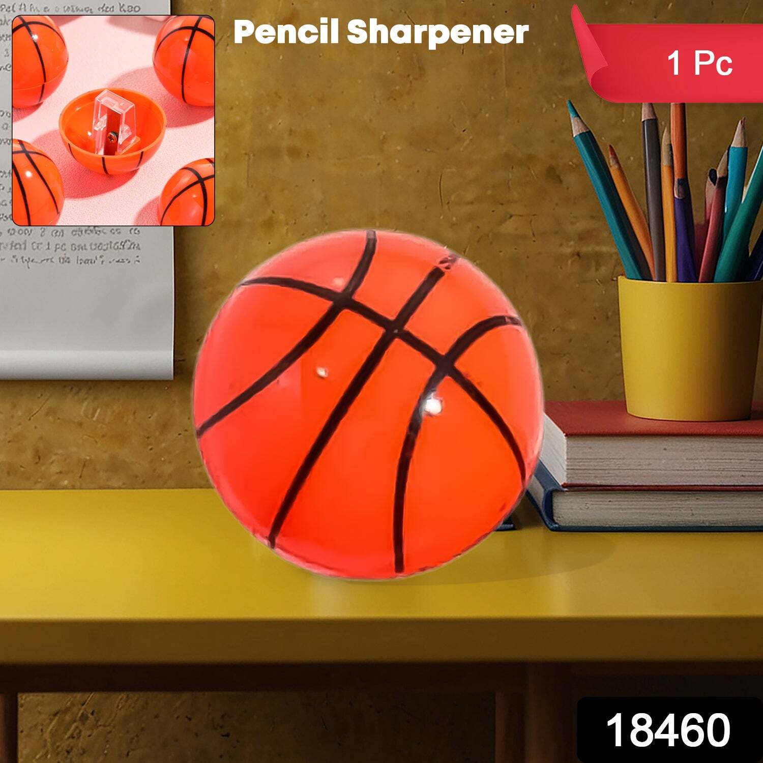Round Basketball Shaped Pencil Sharpeners
