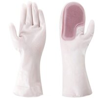 Mitsico Multi-purpose Silicone Gloves - Durable Microfibre, Non-slippery Design, Pet-friendly | Ideal For Kitchen Cleaning, Gardening & Bath Use