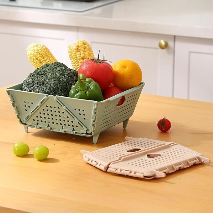 Mitsico Plastic Strainers Basket Collapsible Colander Food Strainer Drainer - High-quality Bpa-free Abs Space-saving Design Versatile & Colorful