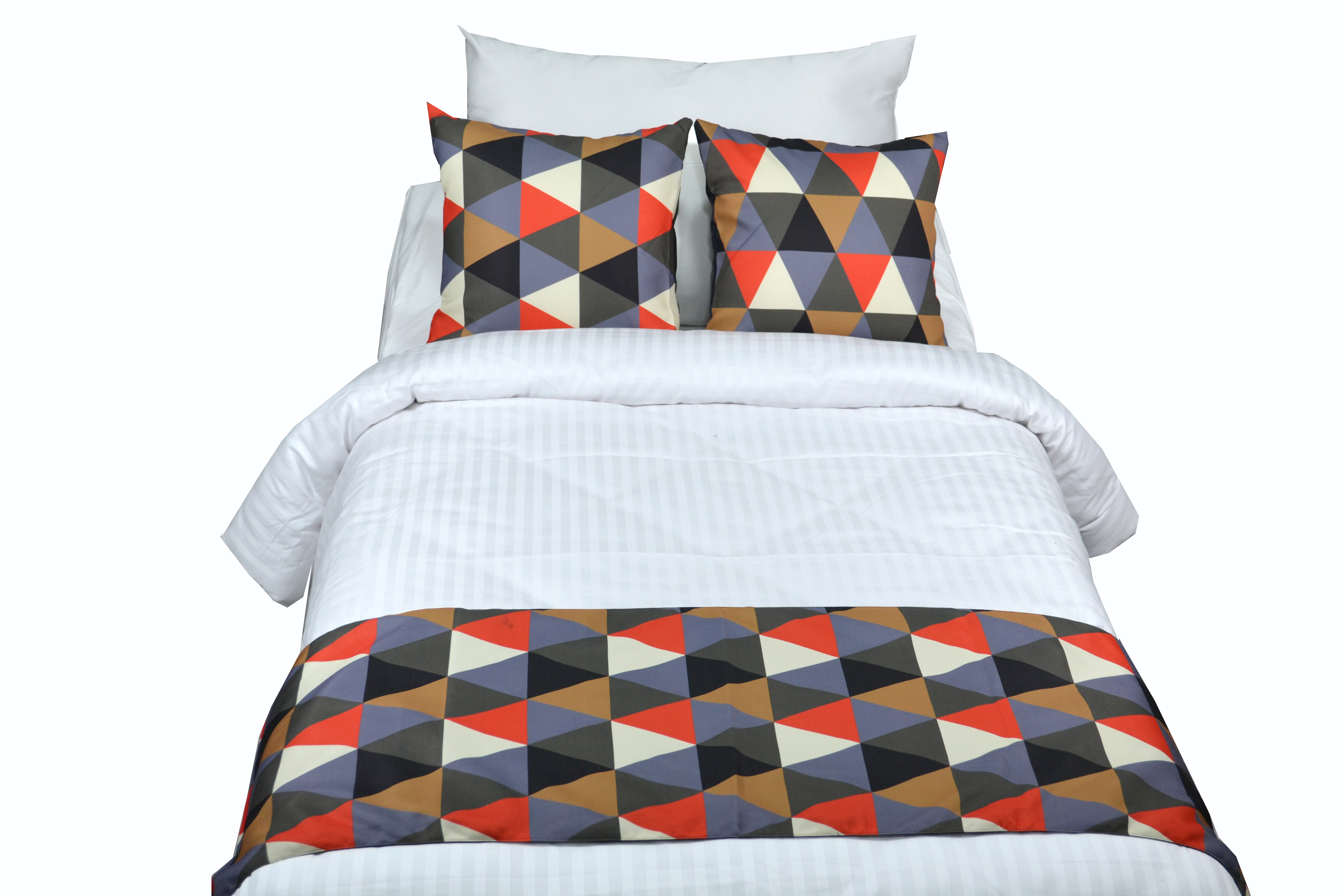 Hotel Plain Solid Bed Runner - Color: Multi Colour