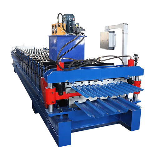 Double Layer Roof Sheet Making Machine - Color: Blue