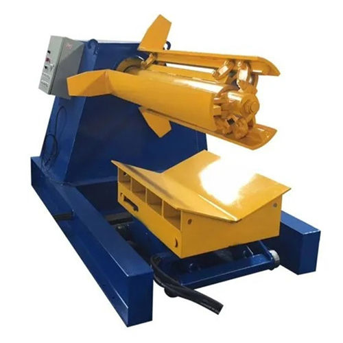 Hydraulic Decoiler Machine - Color: Blue