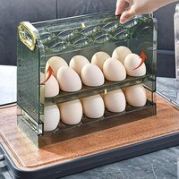 Mitsico 3 Layer Fridge Side Door Egg Tray Organizer for Kitchen Fridge