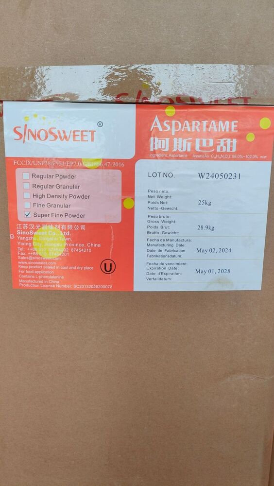 Aspartame Sweetener - Application: Industrial