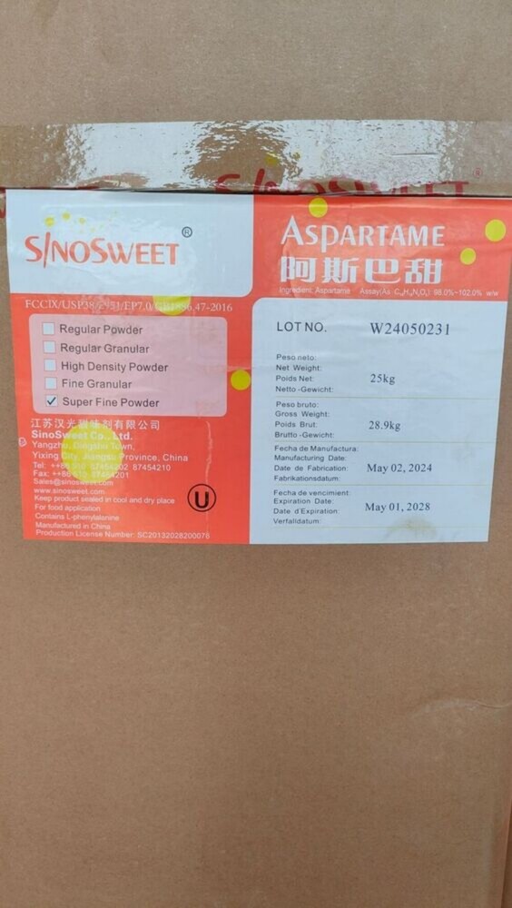 Aspartame Sweetener - Application: Industrial