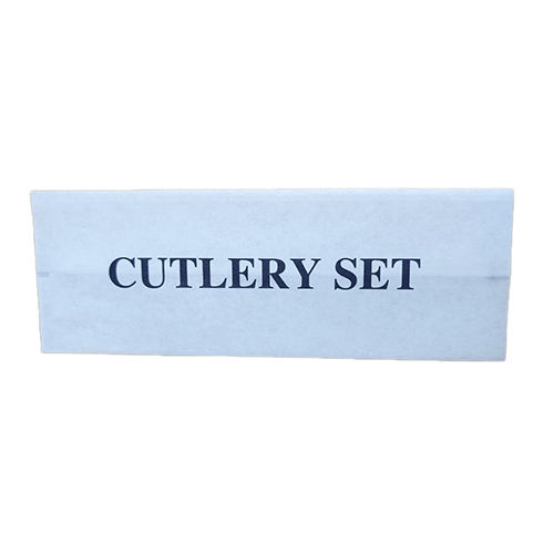 Cutlery Set Paper Pouch - Color: White