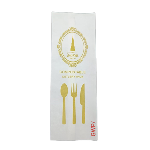 Cutlery Paper Pouch - Color: White