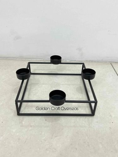 Iron Grid Candle Stand - Finishing: Coated