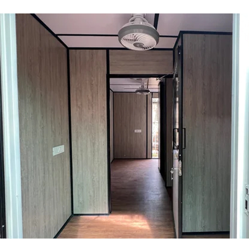 Prefabricated Portable Office Cabin - Color: Brown
