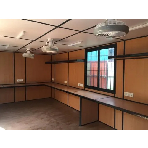 Work Station Office Cabin - Color: Brown