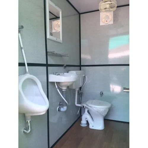 Industrial Prefab Portable Toilet - Color: White