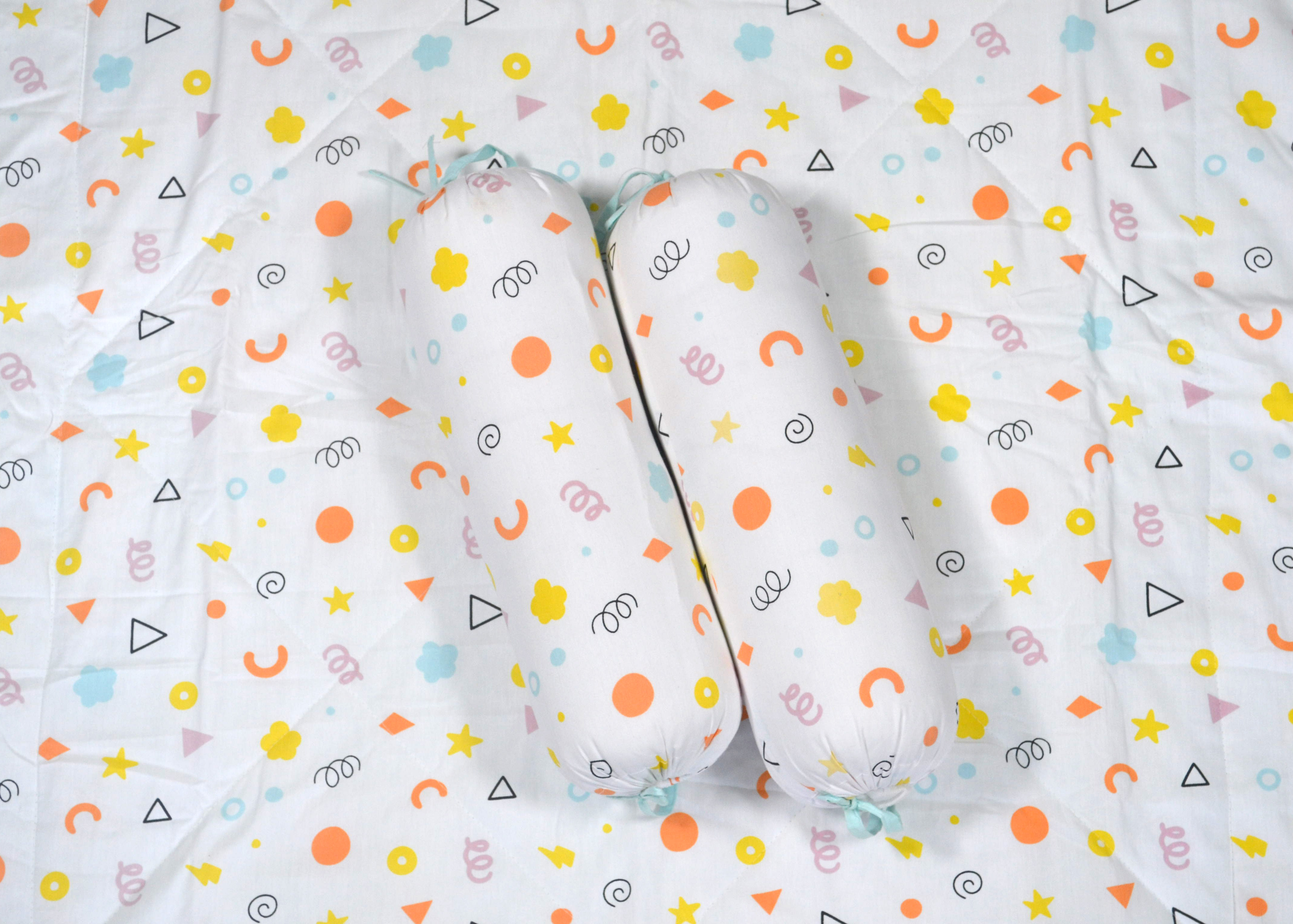 Baby Play Mat With Bolster - Color: Mix Colour