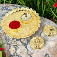 Round Shape Special Puja Thali, Kumkum Thali Holders