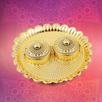 Round Shape Special Puja Thali, Kumkum Thali Holders