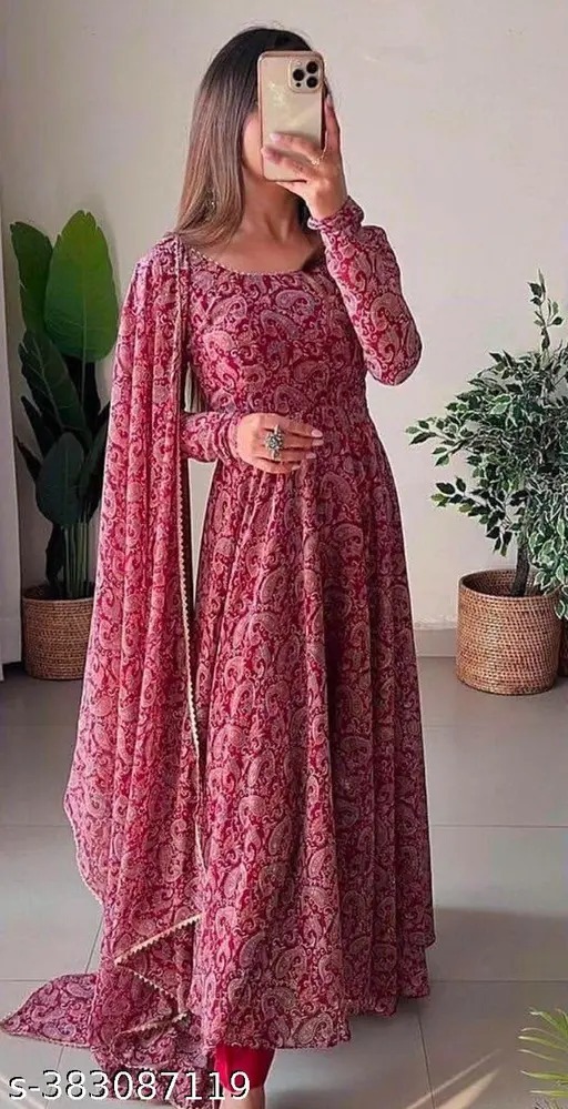 Heavy Gown - Color: As Per Image