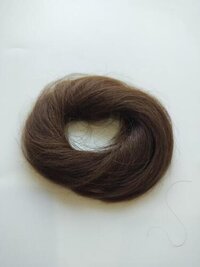 100%original Brown Human Hair Donut Bun Scrunchies - Color: Customized All Color