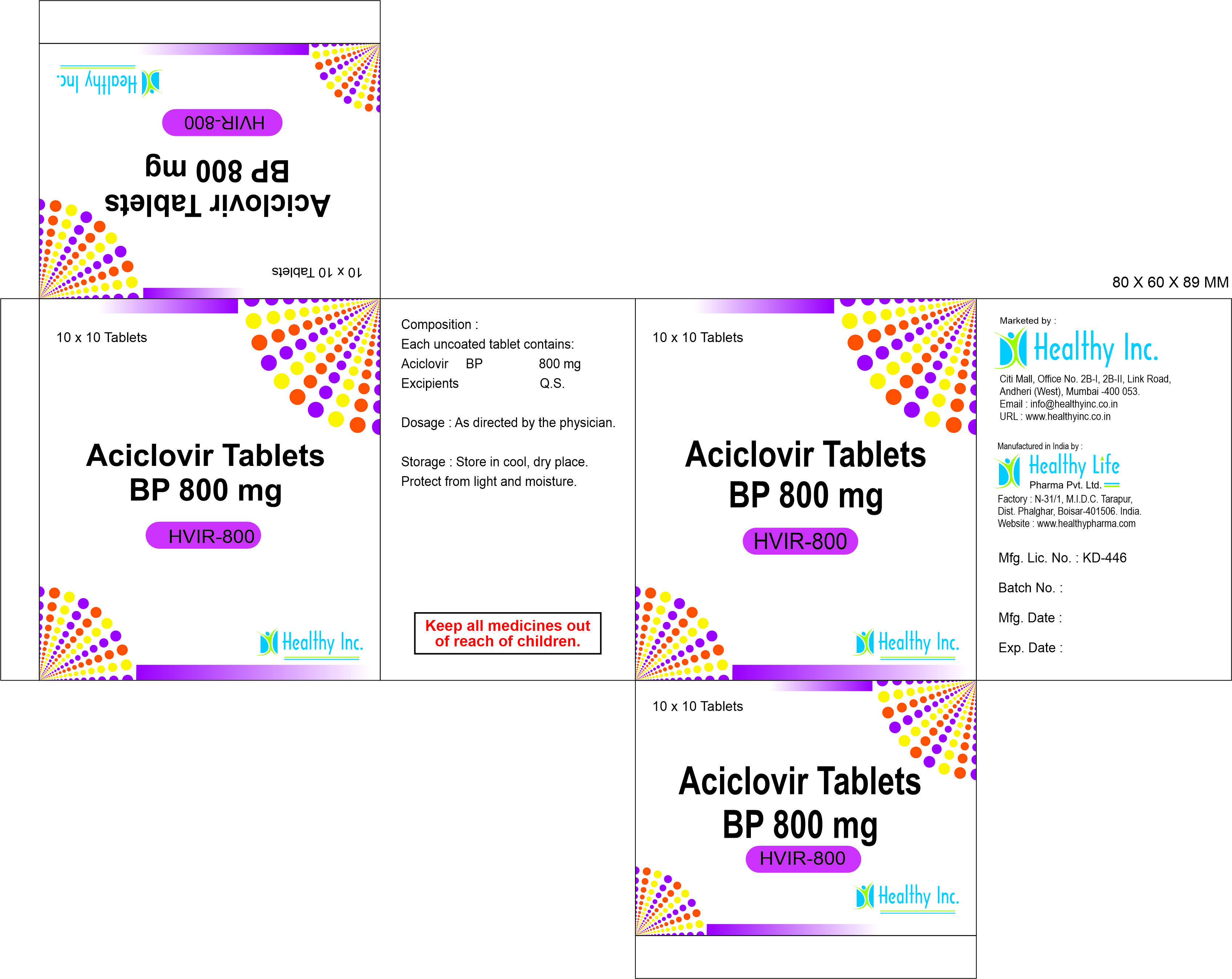 Acyclovir Tablet 200 Mg - Drug Type: Generic Drugs
