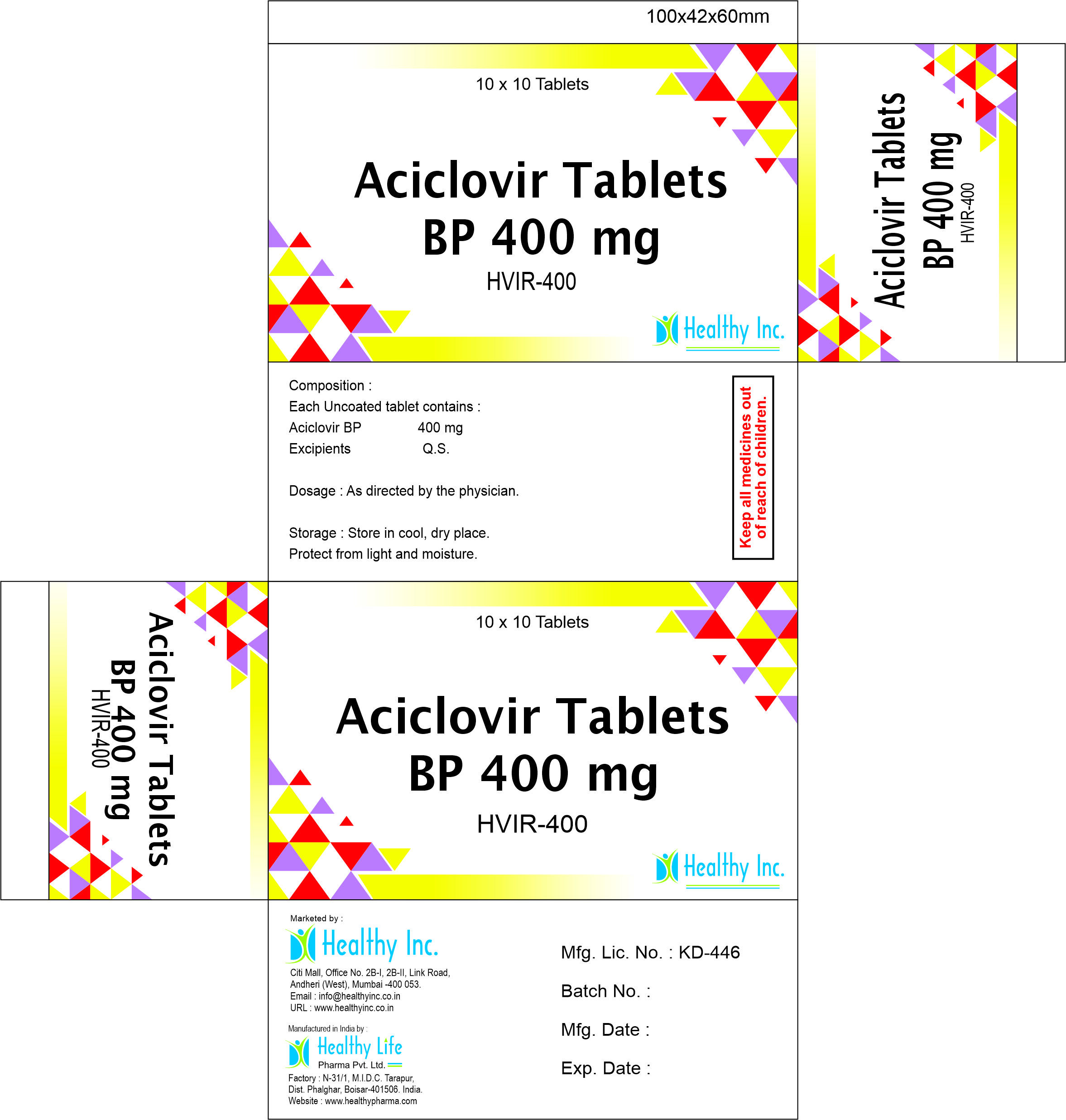 Acyclovir Tablet 200 Mg - Drug Type: Generic Drugs