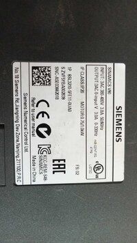 SIEMENS 6SL3 210-5FE11-0UA0 DRIVE