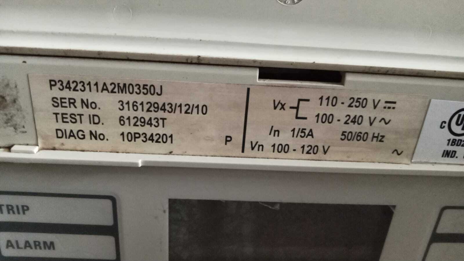 MICOM P342311A2M0350J (SER.NO:- 31612943/12/10) (DAMAGE) PROTECTION RELAY