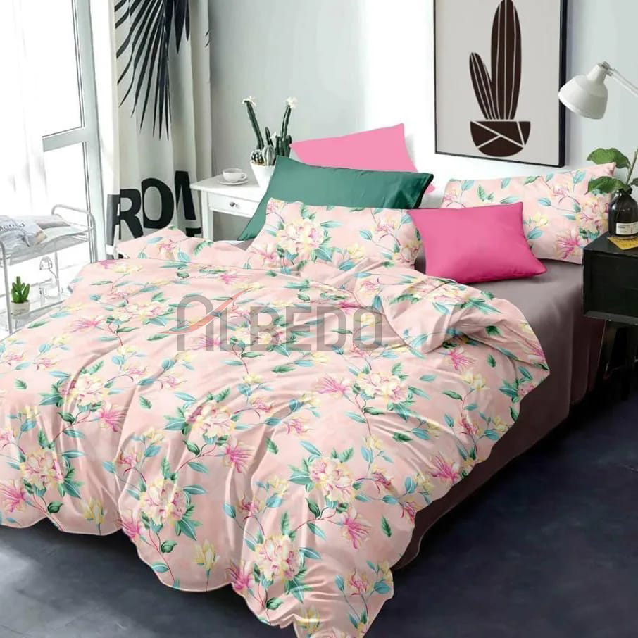 Printed Bed Quilt - Microfiber/glazed Cotton, 60"x90", Multi-color | Cozy Cotton Filling, Machine Washable, Elegant Design